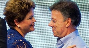 Dilma y Santos