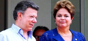 Dilma y Santos slide
