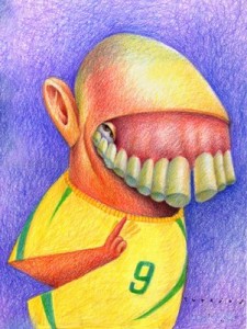 Ronaldo. Dibujado por Turcios.