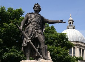 Estatua de William Wallace, en Aberdeen, Escocia.