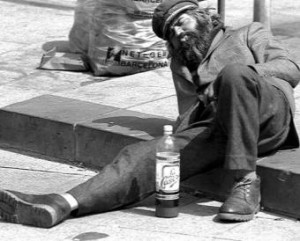 borracho en la calle