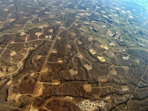 Así se ve el paisaje de las zonas de explotación con método fracking.