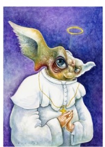 Con una moral elástica y adaptada, hasta la Iglesia ha sucumbido a los dineros "calientes". Ilustración por Turcios.