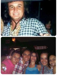 Crucito y abajo Lilliana con sus hijos.