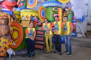 Jhamith Cusva, Carla Celia, directora Carnaval SA, Hernando Arteta y Lwillyss Tafur