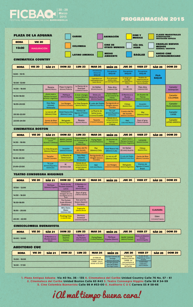 Programación FICBAQ 2015