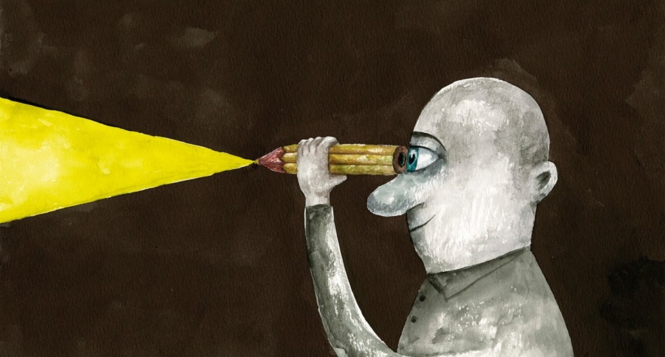 Caricatura luz - Omar Figueroa Turcios, Colombia-España.