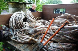 09/05/2014. Ciudad Quesada.- Un número no determinado de células, que serían parte de una banda organizada dedicada al robo de cable de la red telefónica del ICE en todo el país, está operando en ésta Zona Norte del país, reveló la Delegación Regional del Organismo de Investigación Judicial. Foto Carlos Hernández
