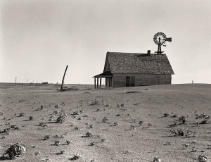 Efecto de las tormentas de polvo. Foto: Dorothea Lange.