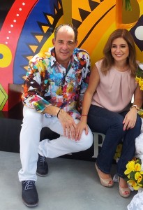 Secretario de Cultura Juan José Jaramillo junto a la primera dama Katia Nule.