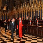 Acompañado por el Dr. John Hall, el Presidente Juan Manuel Santos es conducido por la Abadía de Westminster, durante su histórica Visita de Estado al Reino Unido.