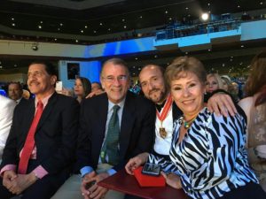 Eduardo Verano de la Rosa, Gobernador del Atlántico, junto a nuestro fundador Ley Martin y su esposa la Sra Lidis Rodriguez.