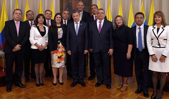 El Presidente Juan Manuel Santos posesionó a 12 magistrados de la Corte Suprema de Justicia, en una ceremonia cumplida en la Casa de Nariño.