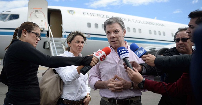 Presidente Santos celebra que Leopoldo López esté de nuevo con su familia