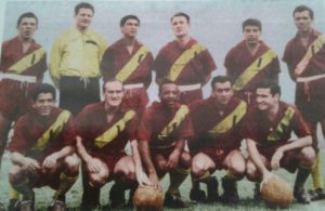 Tolima 1959:Roberto Pacheco,Mario Mussi, Juan Heredia,Enrique Ferrari,Alberto Falak y Carlos ´Marrao´Comas. Abajo: