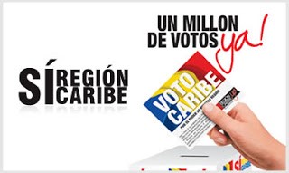 Publicidad del Voto Caribe, incluso invitaba a llegar al millón de sufragios. La sorpresa sería que en urnas se triplicaría dicha expectativa. (Año 2010)