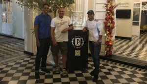 Jeff con sus pupilos, Fredy González y Boris Villa Barros.