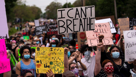 Manifestaciones en Minneapolis tras la muerte de Floyd. Fotografía de Getty Images.